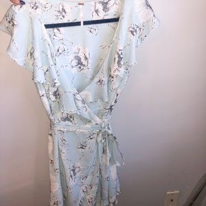 Free People Blue Wrap Dress